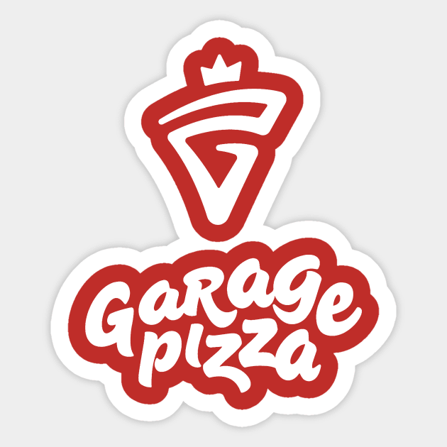 Garage Pizza White Logo Sticker by Tanzen
